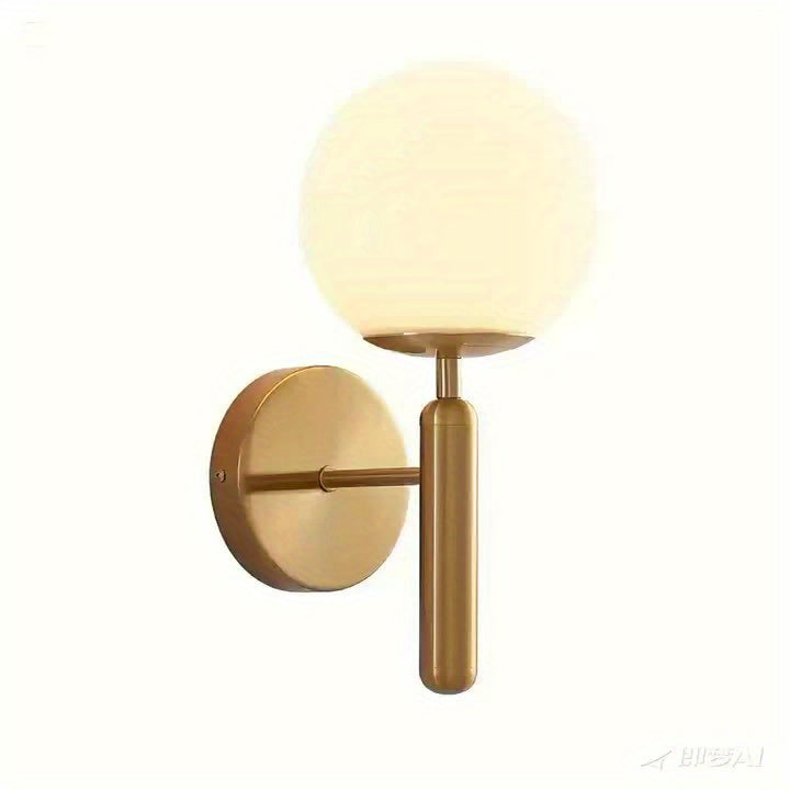Modern Glass Wall Sconce | Elegant Metal Bedroom Light