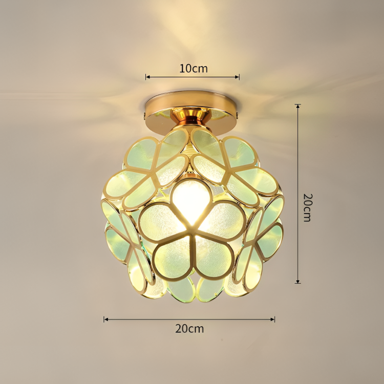 Retro Flower Ceiling Light | Colorful Vintage-Inspired PVC Flush Mount