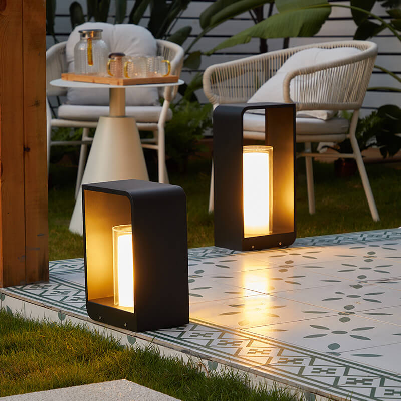 Modern Square Outdoor Lantern | Waterproof Solar LED Light