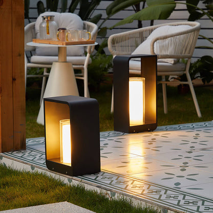 Modern Square Outdoor Lantern | Waterproof Solar LED Light