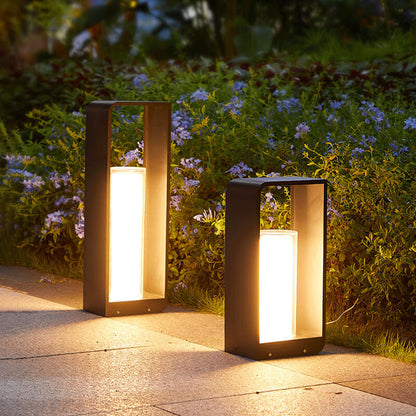 Modern Square Outdoor Lantern | Waterproof Solar LED Light