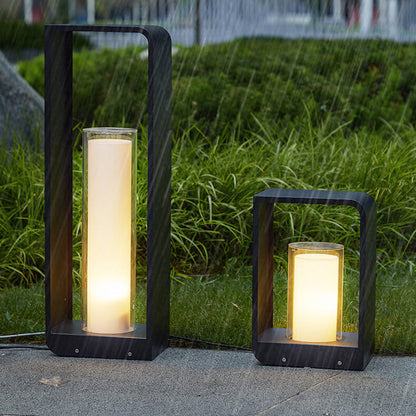 Modern Square Outdoor Lantern | Waterproof Solar LED Light