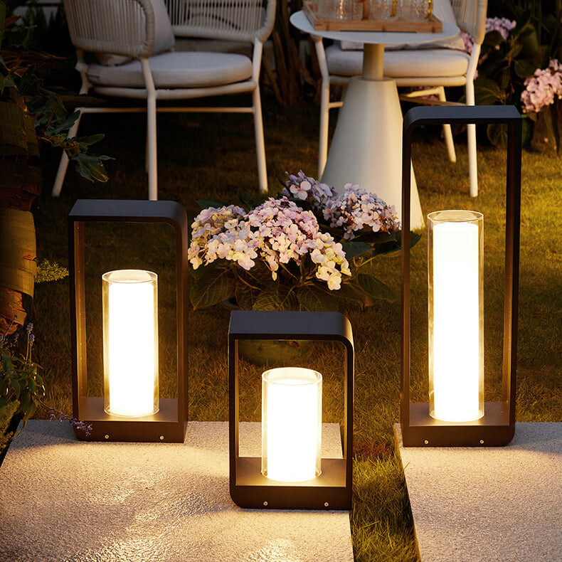 Modern Square Outdoor Lantern | Waterproof Solar LED Light