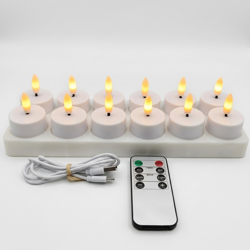 Flameless LED Candle Set | Rechargeable with Remote & Timer