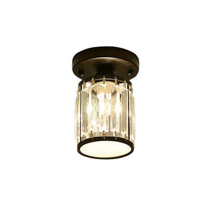 Crystal Foyer Ceiling Light | Modern Semi-Flush Design