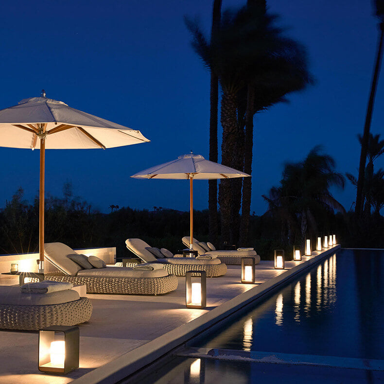 Modern Square Outdoor Lantern | Waterproof Solar LED Light