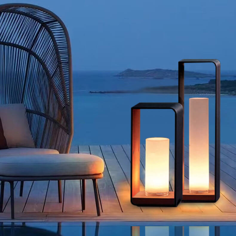 Modern Square Outdoor Lantern | Waterproof Solar LED Light
