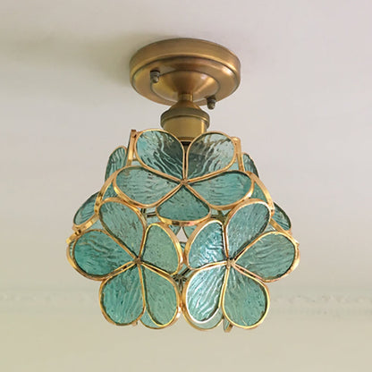 Retro Flower Ceiling Light | Colorful Vintage-Inspired PVC Flush Mount