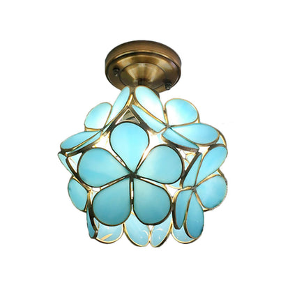 Retro Flower Ceiling Light | Colorful Vintage-Inspired PVC Flush Mount