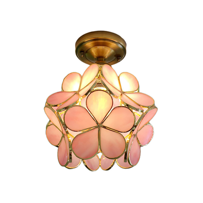 Retro Flower Ceiling Light | Colorful Vintage-Inspired PVC Flush Mount