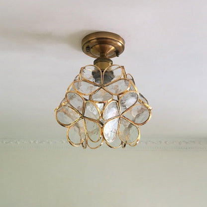 Retro Flower Ceiling Light | Colorful Vintage-Inspired PVC Flush Mount