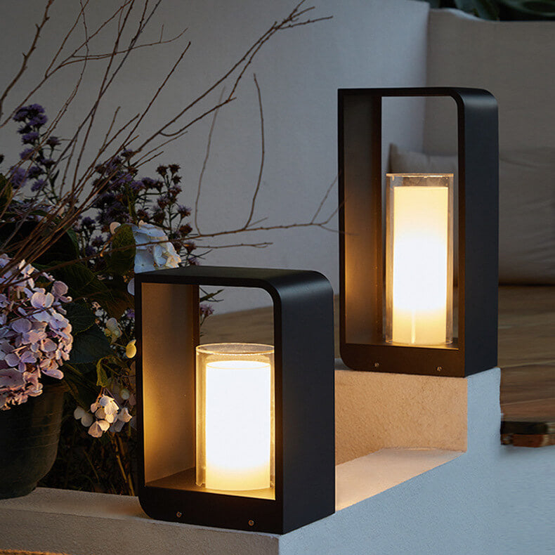Modern Square Outdoor Lantern | Waterproof Solar LED Light