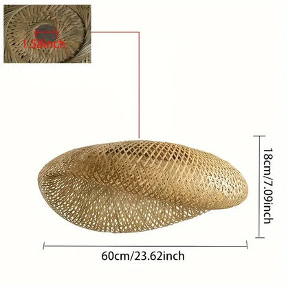 BambooBoho Pendant Shade | Handwoven Bohemian Rattan