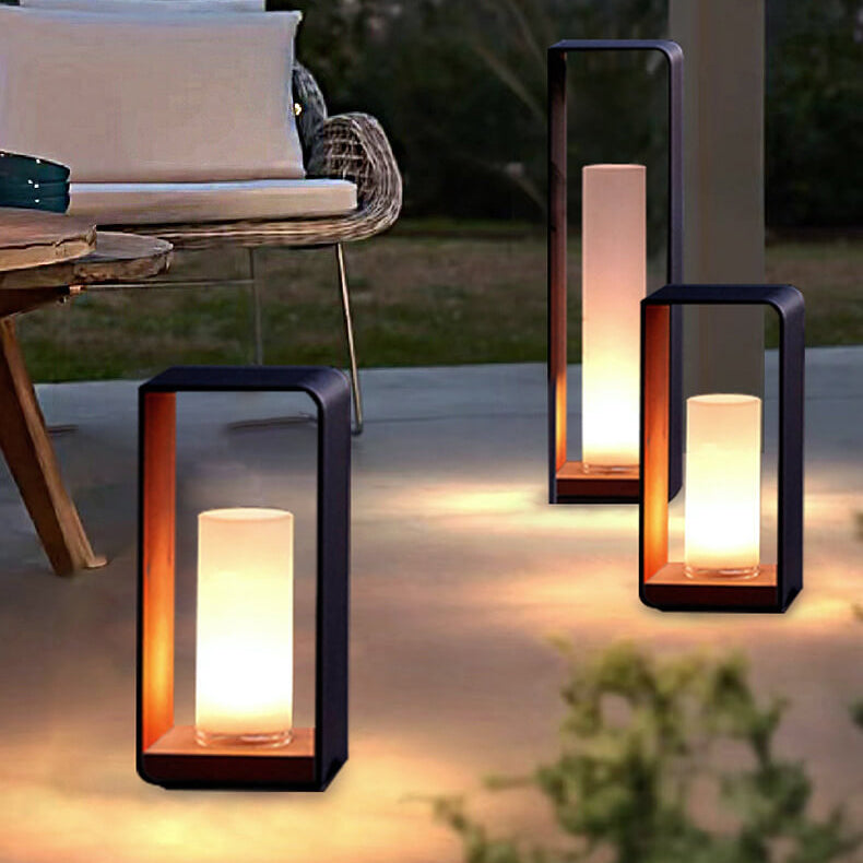 Modern Square Outdoor Lantern | Waterproof Solar LED Light