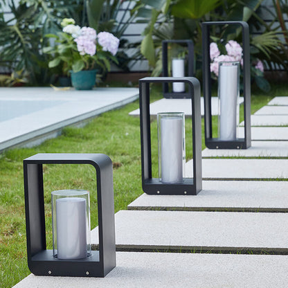 Modern Square Outdoor Lantern | Waterproof Solar LED Light