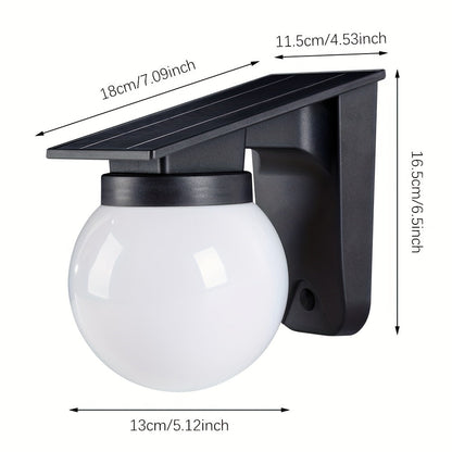 Solar Globe LED Wall Light | Smart Dimmable Outdoor Lighting