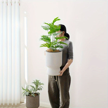 Self-Watering Wine Glass Planter | White with Water Level Indicator