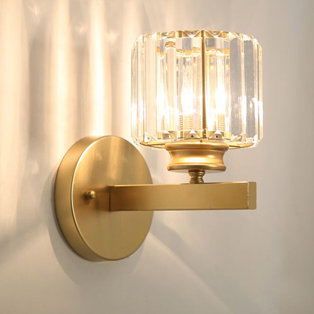 Crystal Wall Light | Modern Glass & Iron Sconce