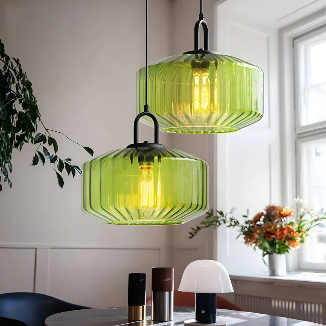 Mireta Glass Pendant Light | Retro-Colored Glass Design