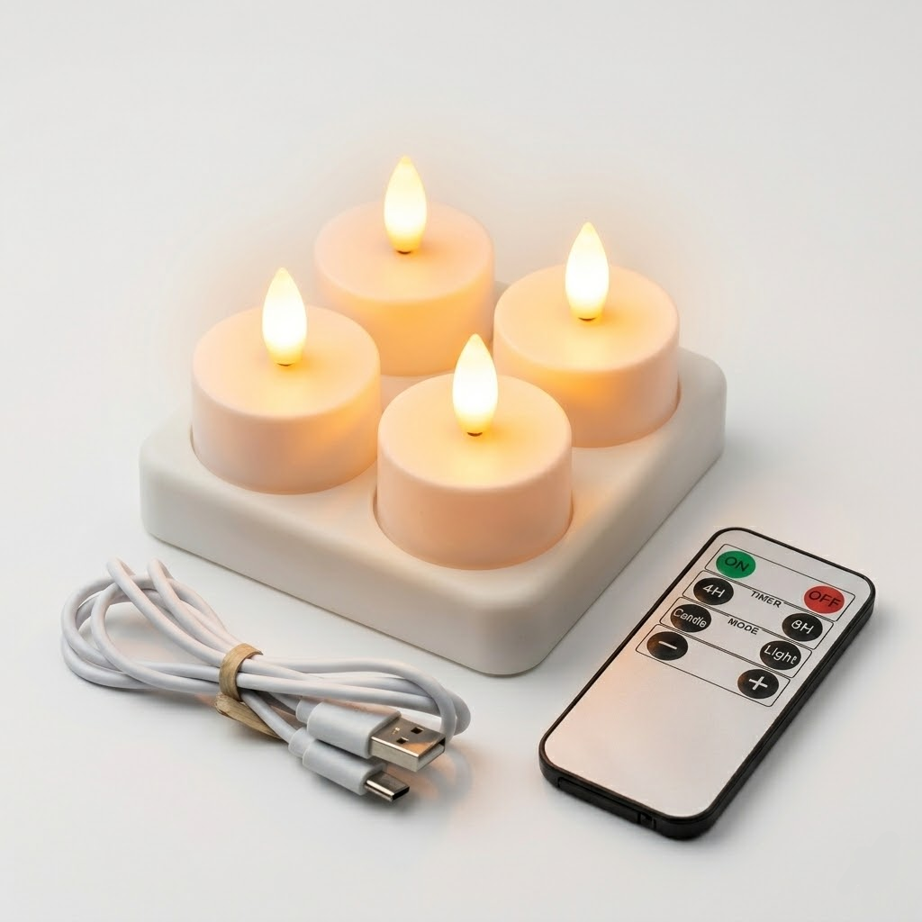 Flameless LED Candle Set | Rechargeable with Remote & Timer