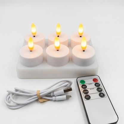 Flameless LED Candle Set | Rechargeable with Remote & Timer