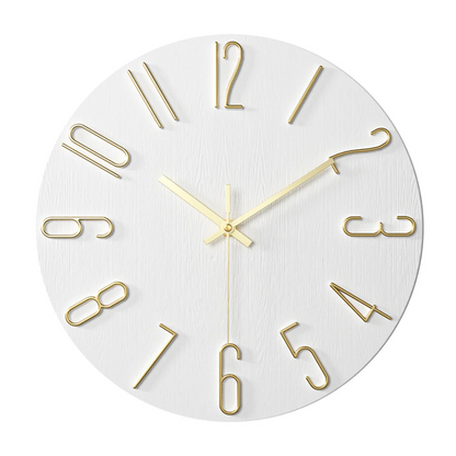 Noble Modern Wall Clock | Minimalist Gold Design