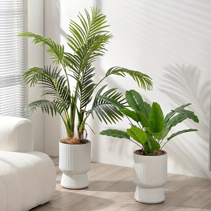Self-Watering Wine Glass Planter | White with Water Level Indicator