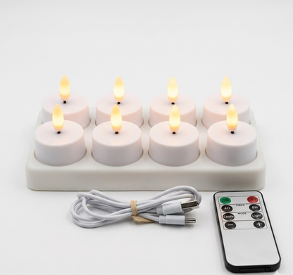 Flameless LED Candle Set | Rechargeable with Remote & Timer
