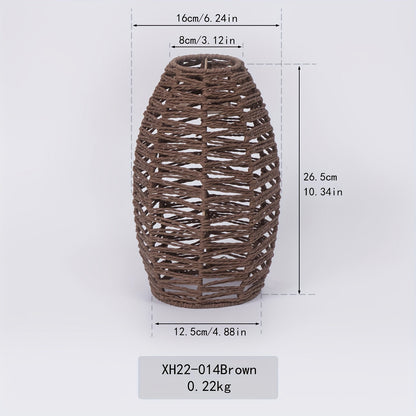 Modern Handwoven Rope Pendant Shade | Natural Woven Ceiling Light