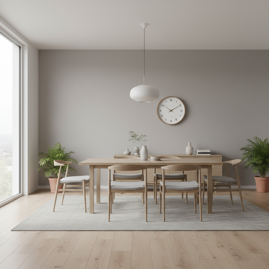 Nordic Silent Wood Frame Wall Clock