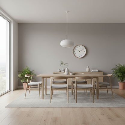 Nordic Silent Wood Frame Wall Clock