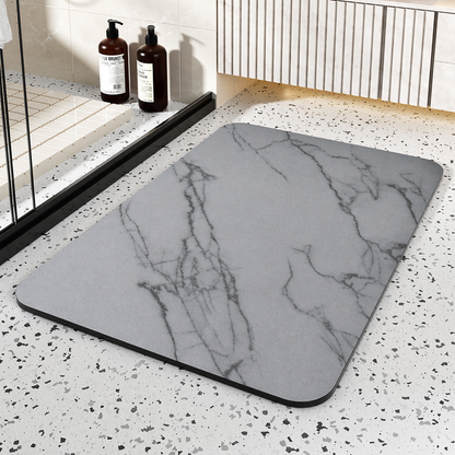 Quick-Dry Diatomite Bath Mat | Non-Slip Marble-Look Stone Mat