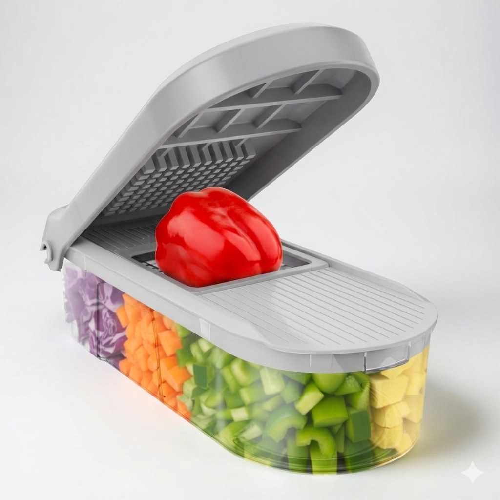 7-in-1 Vegetable Chopper | Manual Food Prep Cutter Set