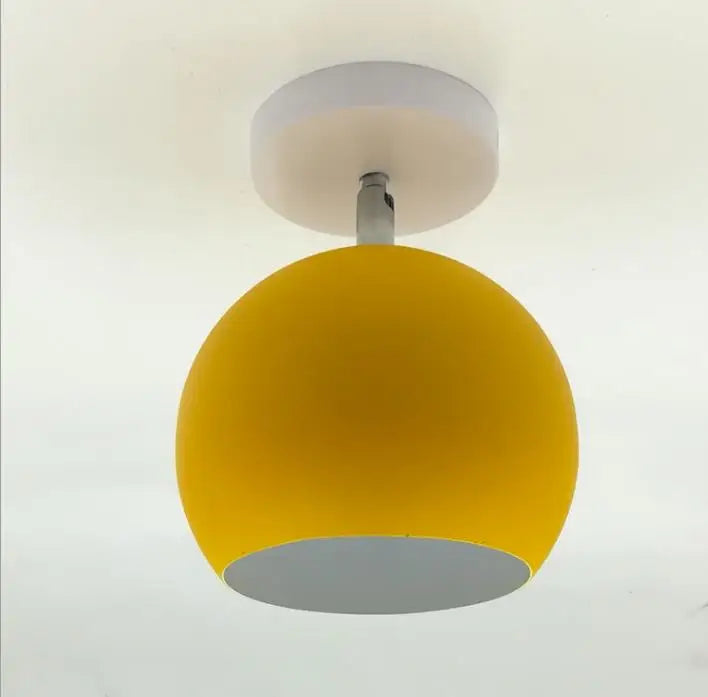 Nordic Macaron Ceiling Light | Modern Round Aluminum Lamp