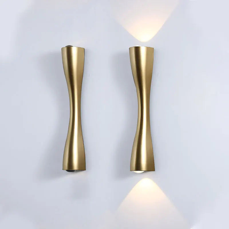 Modern Gold Wall Light | Nordic Up & Down Waterproof Lamp