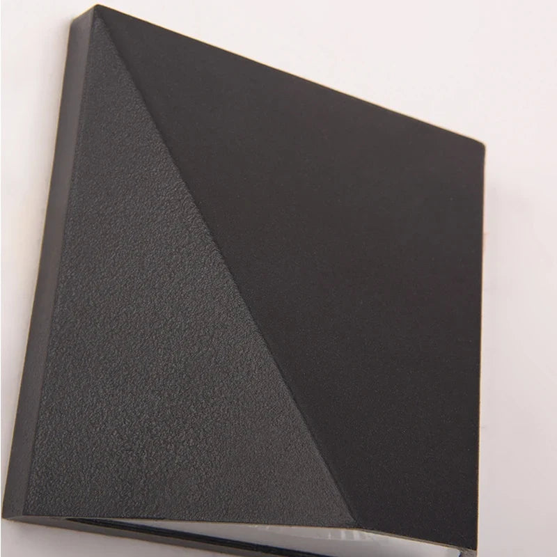 Modern Black LED Wall Light | 5W Waterproof Aluminum Outdoor Lamp