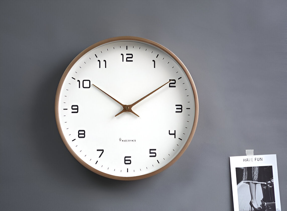 Nordic Silent Wood Frame Wall Clock