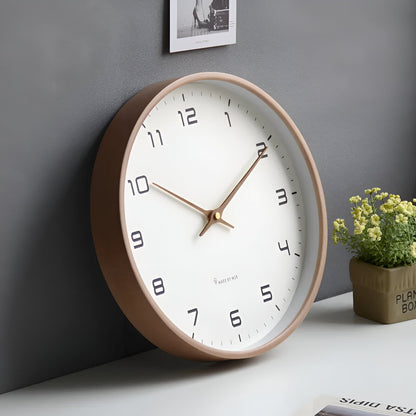 Nordic Silent Wood Frame Wall Clock