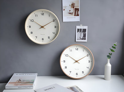 Nordic Silent Wood Frame Wall Clock