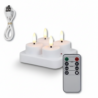 Flameless LED Candle Set | Rechargeable with Remote & Timer
