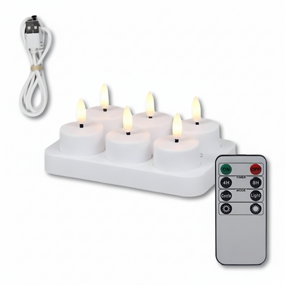 Flameless LED Candle Set | Rechargeable with Remote & Timer