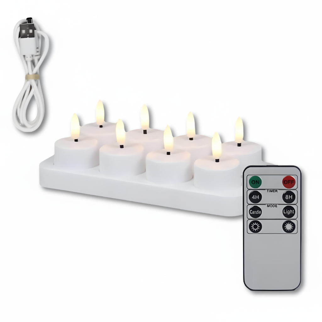 Flameless LED Candle Set | Rechargeable with Remote & Timer