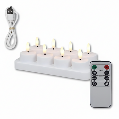 Flameless LED Candle Set | Rechargeable with Remote & Timer
