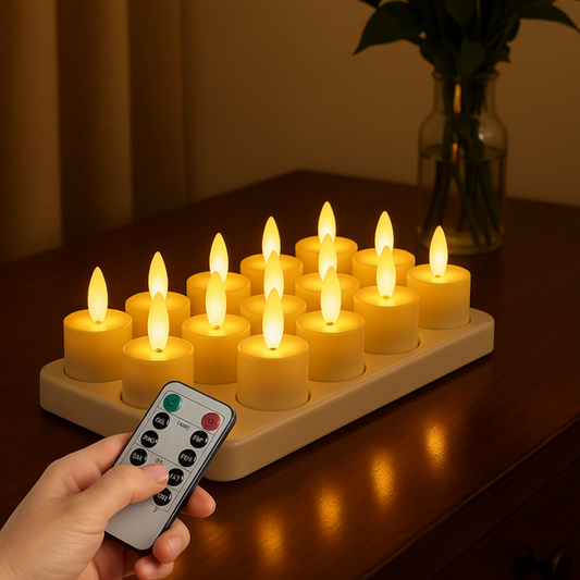 Flameless LED Candle Set | Rechargeable with Remote & Timer