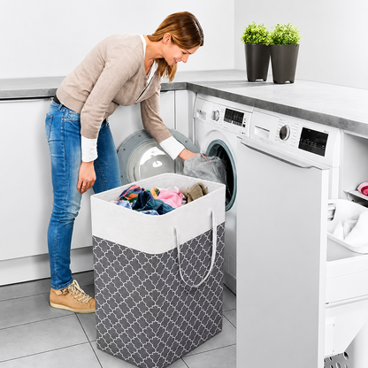 Lauva 75L Foldable Laundry Basket | Waterproof Fabric Hamper