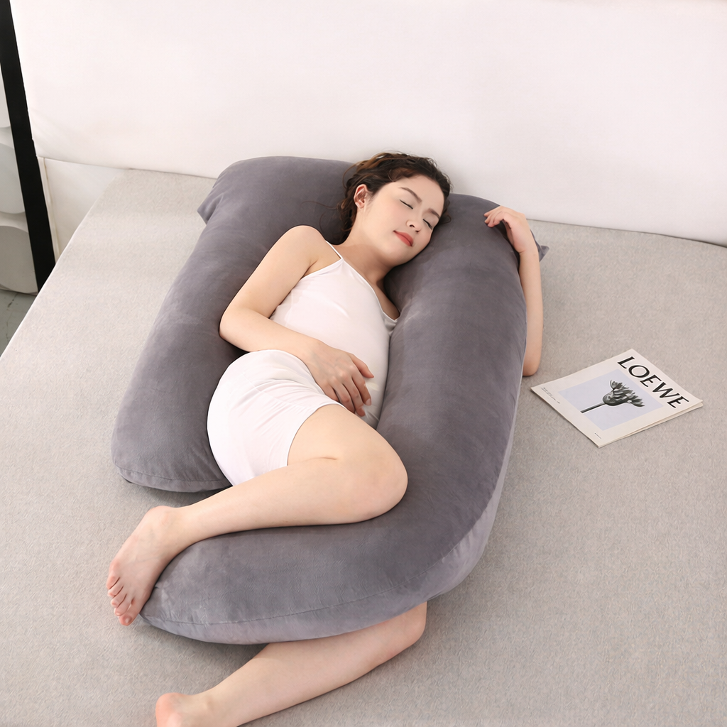 U-Shaped Pregnancy Body Pillow | Full Body Support Cushion