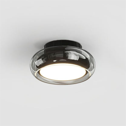 June Retro Glass Flush Mount Ceiling Light | LED Indoor Lamp