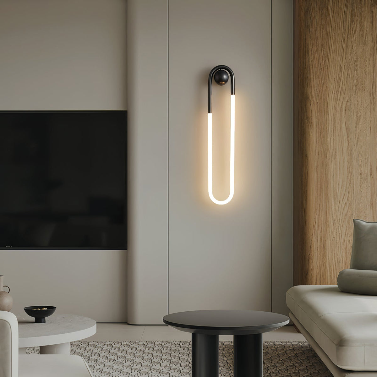 Modern LED Wall Light | Brass & Black Minimalist Wall Lamp