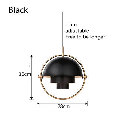 Modern Nordic Pendant Light | Sculptural Metal Suspension Lamp