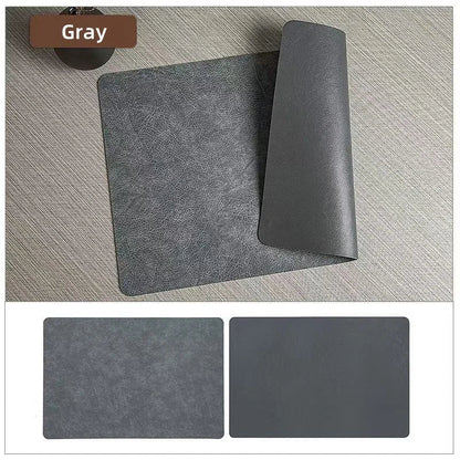 DuoMat Double-Sided Faux Leather Placemats | Heat Resistant